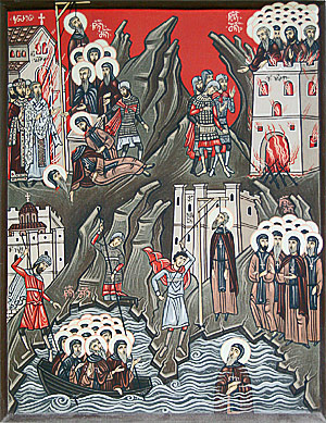 Holy Martyrs Killed by the Latins at the Iveron Monastery on Mt. Athos