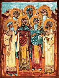 Venerable Martyrs of David Gareji: Gerontius, Serapion, Germanus, Bessarion, Michael, Simeon and Otar (†1851) — August 12 / August 25 (Julian Calendar)