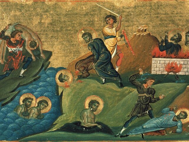 Hieromartyr Anthimus, Bishop of Nicomedia, and with Him the Holy Martyrs Theophilus the Deacon, Dorotheus, Mardonius, Migdonius, Peter, Indes, Gorgonius, Zeno, the Virgin Domna, and Euthymius (†302) — September 3 / September 16 (Julian Calendar)