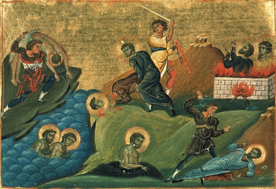 Hieromartyr Anthimus, Bishop of Nicomedia, and with Him the Holy Martyrs Theophilus the Deacon, Dorotheus, Mardonius, Migdonius, Peter, Indes, Gorgonius, Zeno, the Virgin Domna, and Euthymius (†302) — September 3 / September 16 (Julian Calendar)