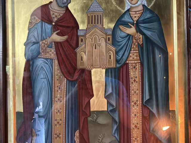Feast of the Robe of the Lord and the Life-Giving, Myrrh-Streaming Pillar (Svetitskhovloba); Holy Equals-to-the-Apostles King Mirian and Queen Nana; Saint Sidonia and Abiathar the Priest (4th Century) — October 1 / October 14 (Julian Calendar)